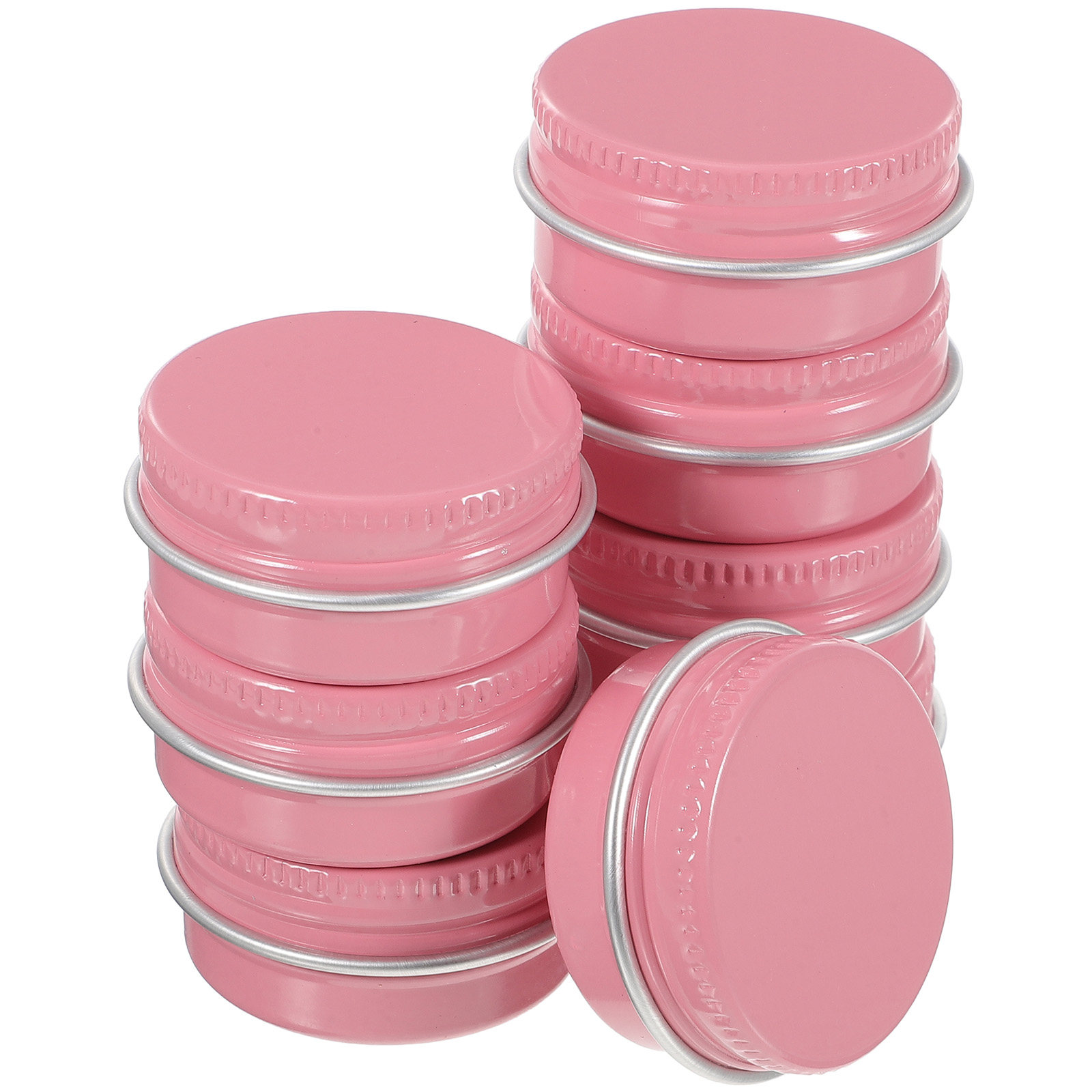 Lip Balm - 8 sztuk małych, okrągłych, aluminiowych pojemników